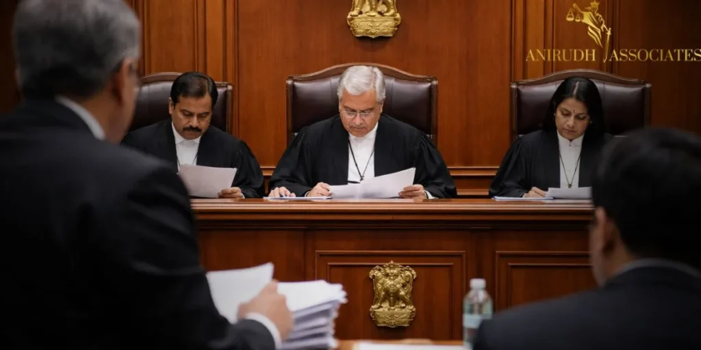 "Delhi High Court judges reviewing arbitration dispute related to unilateral arbitrator appointment in India"