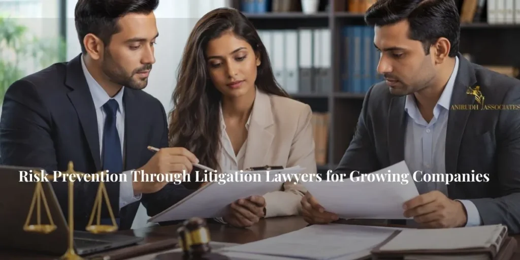 Litigation lawyers for growing companies conducting legal risk assessment and contract compliance review to prevent corporate disputes