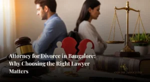 Attorney for Divorce in Bangalore consulting a separating couple with legal documents, child custody, alimony, and family law representation- ANIRUDH ASSOCIATE