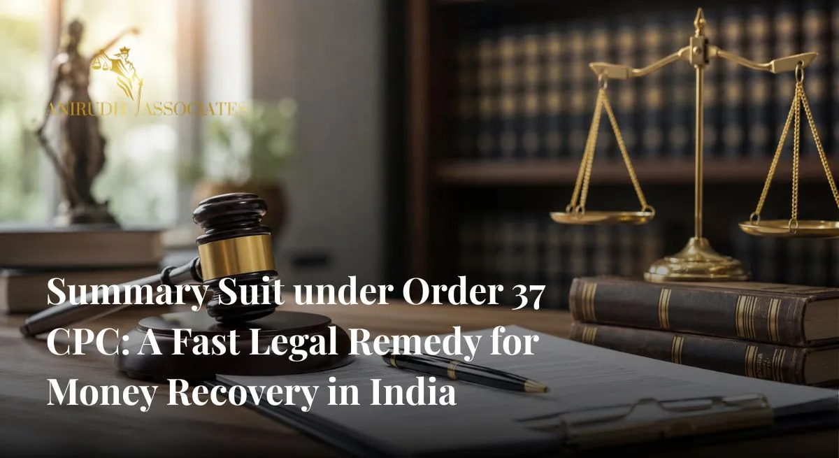 Summary Suit under Order 37 CPC for fast money recovery through documentary evidence in India - Anirudh Associate