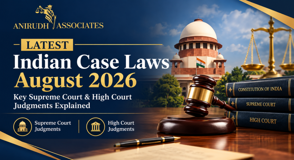 Supreme Court and High Court judgments August 2026.