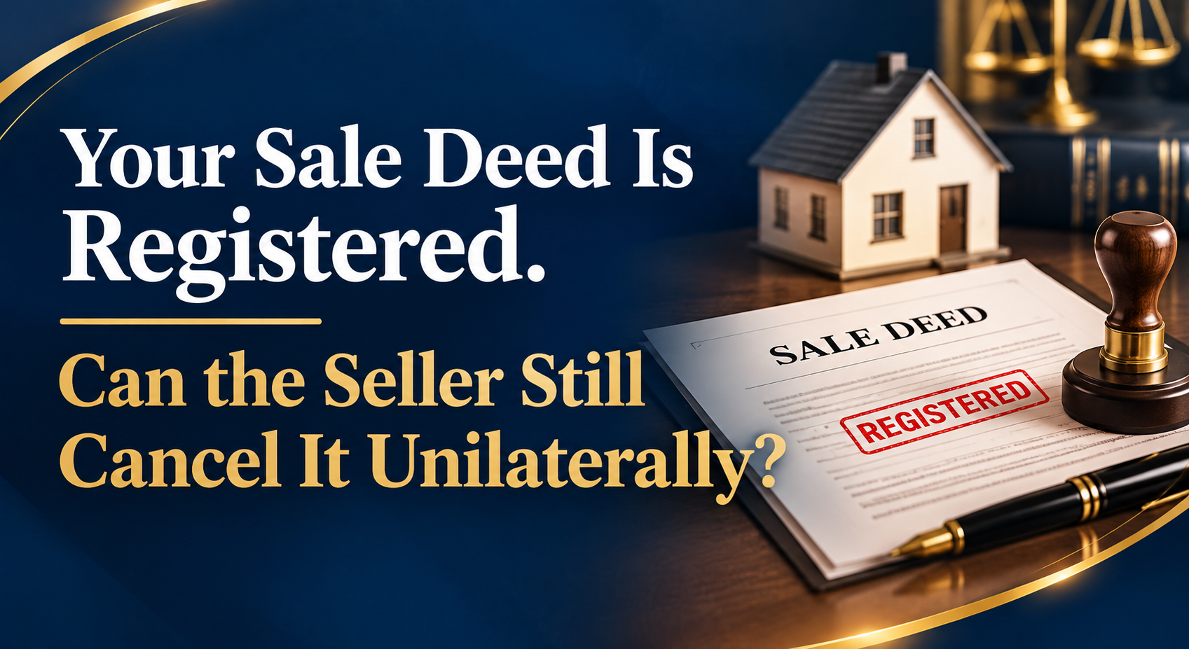 Unilateral cancellation of registered sale deed