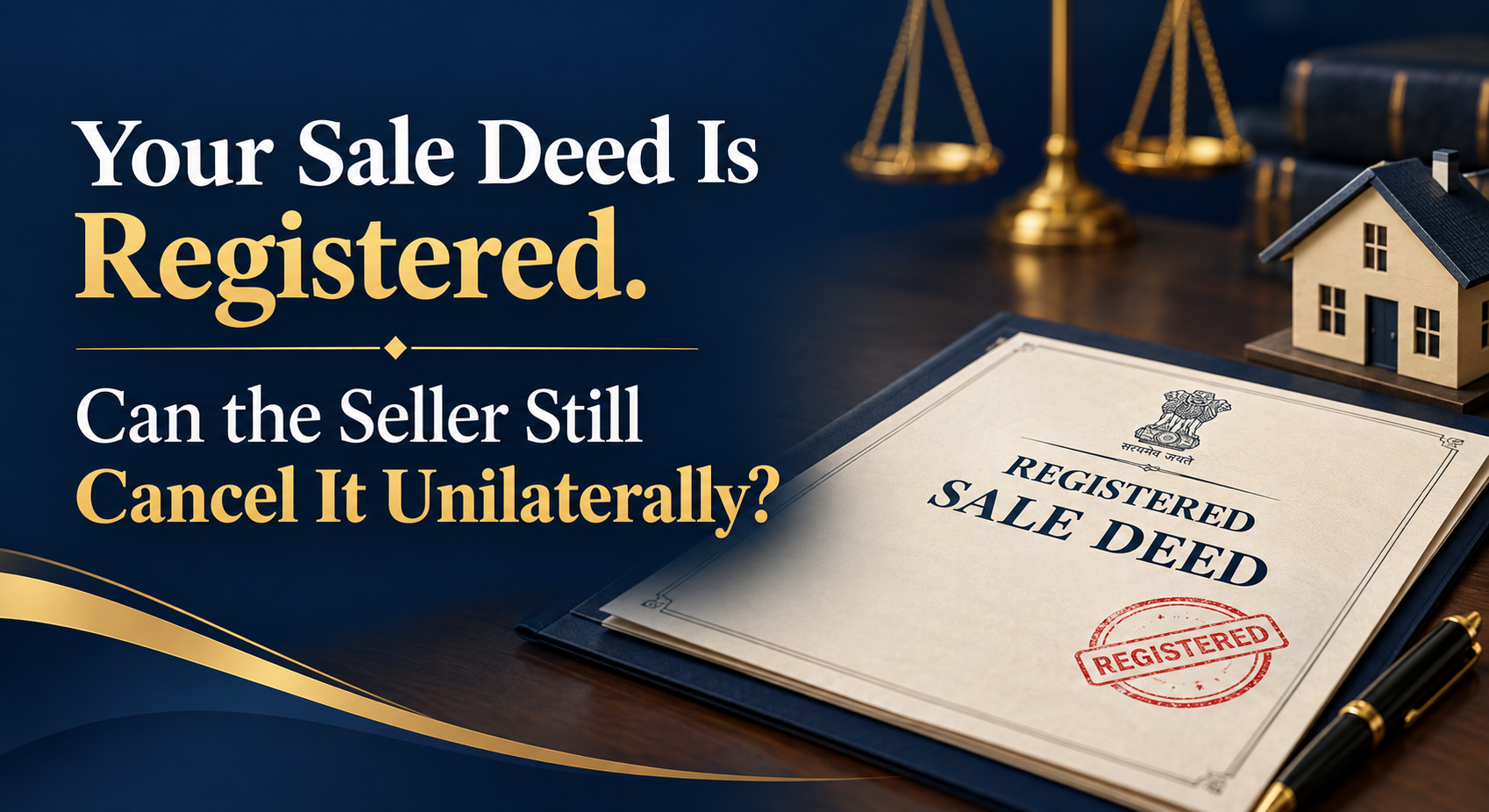 Your Sale Deed Is Registered. Can the Seller Still Cancel It Unilaterally